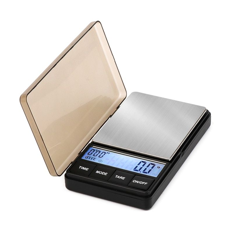 Pocket Small Coffee Scale with Timer Espresso Scale with Tare Fun 1000 x 0.1g Digital Gram Scale with Large LCD Screen