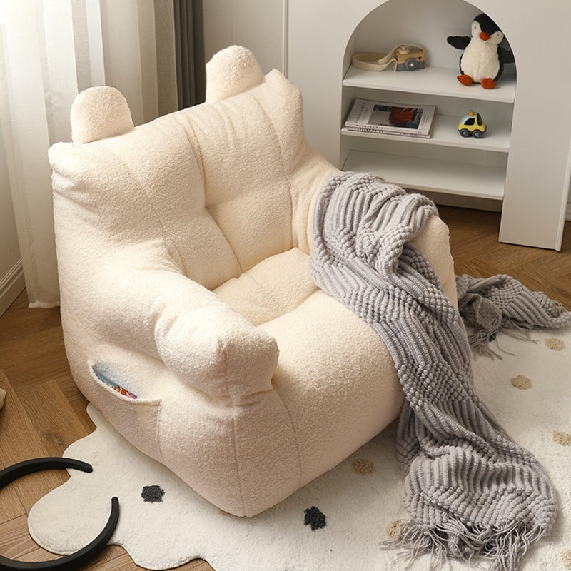 Lazy Sofa Kids Soft Couch Storage Pockets Design Home Decor Mini Casual Seat Cartoon Children's Sofa Reading Kids Chair
