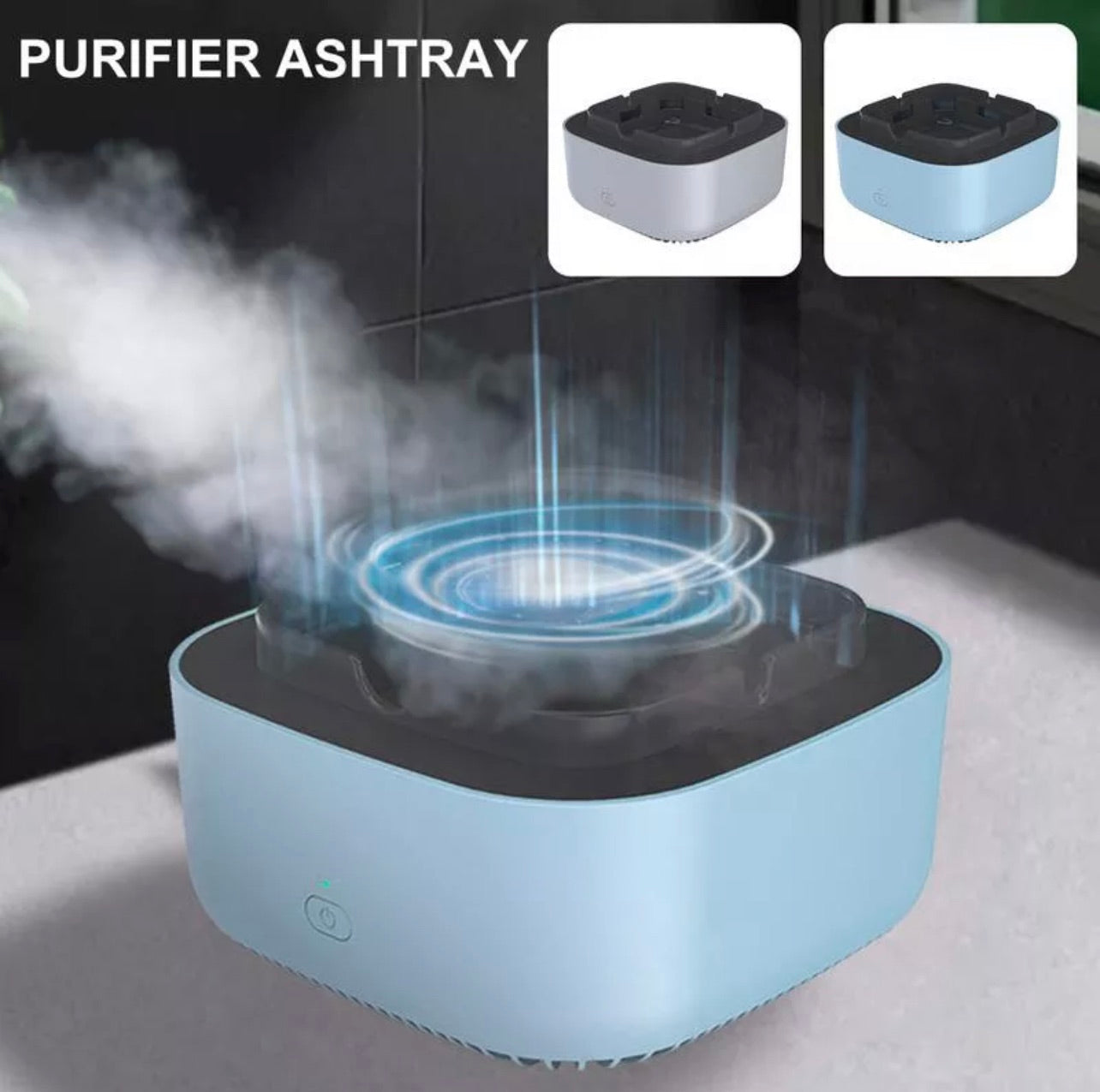 Smokeless Ashtray With Air Purification Function Anti-second-hand Ashtray Air Purifier Automatic Smoke Exhaust Ashtray