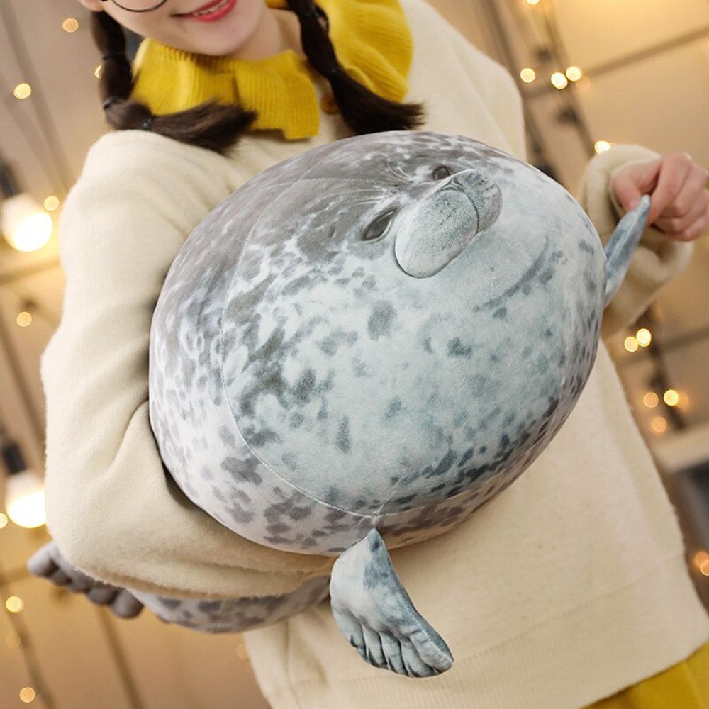 60cm Cute Seal Plush Pillow Stuffed Cotton Plush Animal Toy Cute Ocean Soft Fat Hugging Pillow Pets Animal Plushie Gift