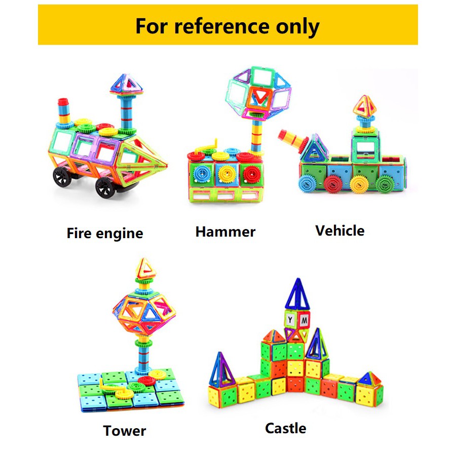 Magnetic Building Block Educational Magnet Toys Shape Children Kids Gift 68 Pcs or 136 Pcs