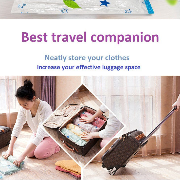 Clothes Vacuum Storage Travel Plastic Bag Seal Air Compression Bags
