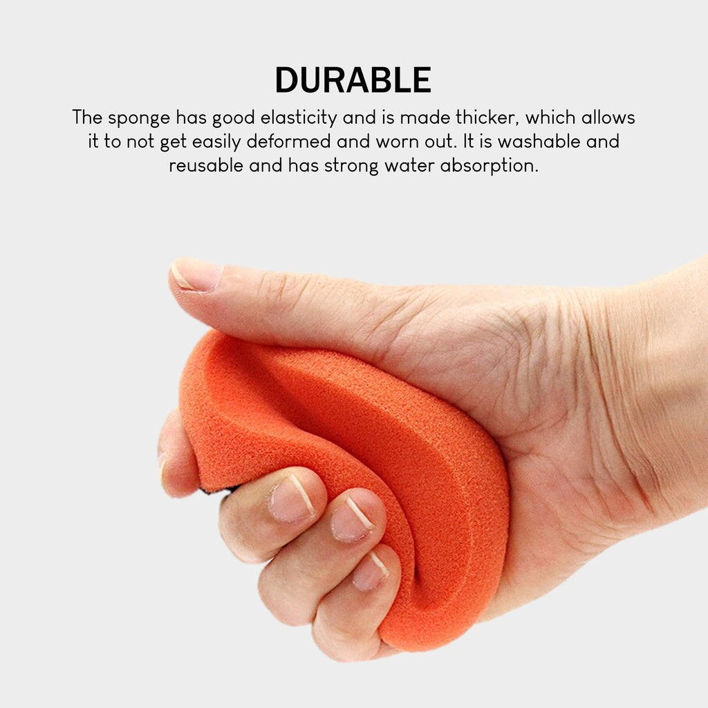 6PCS/Set Sponge Car Wash Wax Polish Applicator Pads with Grip Handle for Cleaning, Waxing, and Polishing