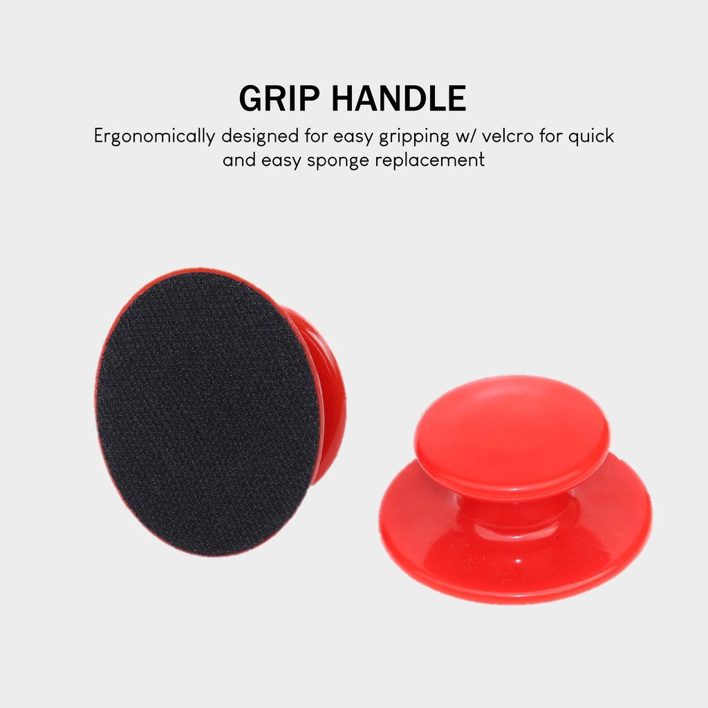 6PCS/Set Sponge Car Wash Wax Polish Applicator Pads with Grip Handle for Cleaning, Waxing, and Polishing