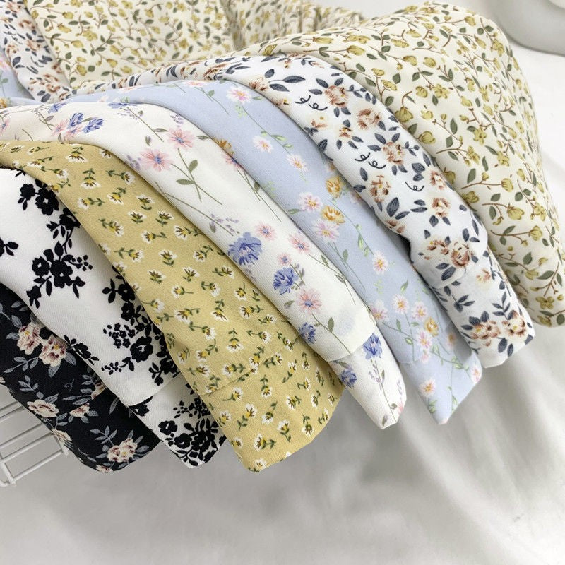 Korean Style Women Ladies Summer Chiffon Floral High Waist A-line Maxi Long Skirts Vintage Female Color 3 2022 Design