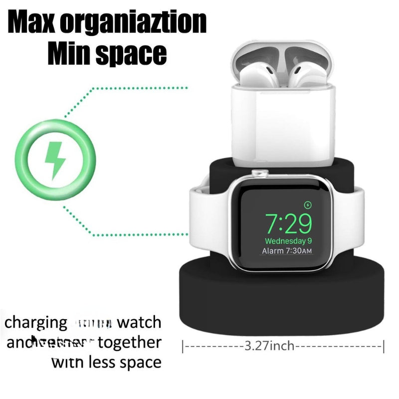 2in1 Charging Stand Compatible For Watch Bracket for Night Stand 3 in 1 Holder Charging Base Earbuds Dock