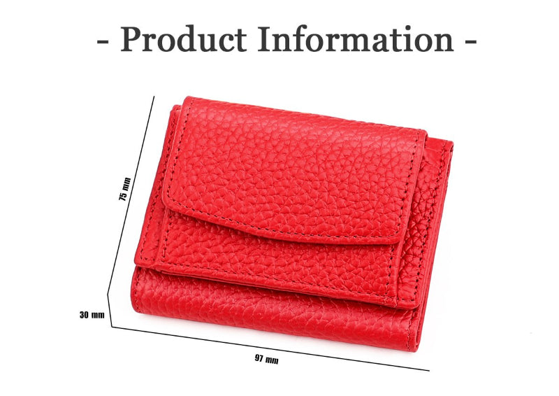 Small Wallet Female Genuine Leather Japanese Style Money Cloth RFID Coin Bag Foreign Trade Mini Short Lightweight Purse