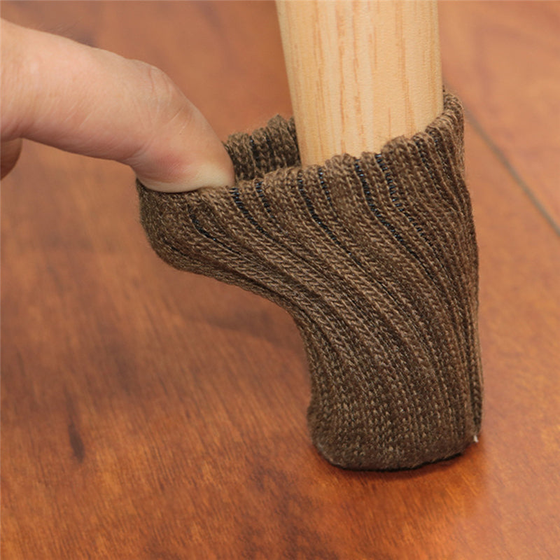 24PCS Knitted Chair Leg Socks Furniture Table Feet Leg Floor Protectors Covers Floor Protection Pads Moving Noise Reduction