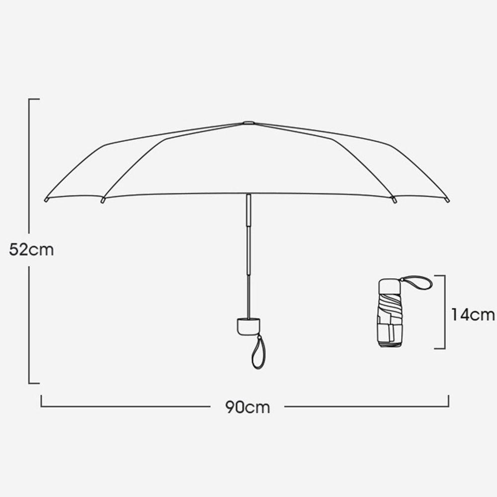 Sun Umbrella-Female Sunscreen Windproof and Waterproof Anti-Ultraviolet Sunshade Umbrella Dual-Use-Mini 56% Off Sturdy