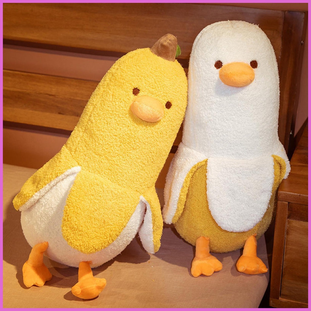 Banana Duck Plush Toy 50cm/19.69in Super Soft PP Cotton Stuffed Plushie 50cm Creative Adorkable Large Home