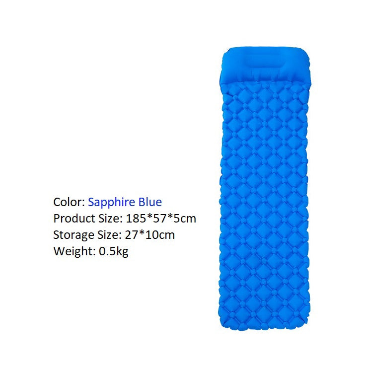 Outdoor Inflatable Mattress Diamond Ultra-Light Camping Mat Hiking Air Cushion Portable Sleeping Mat Waterproof Comfort
