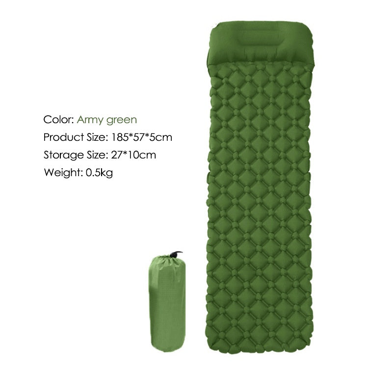 Outdoor Inflatable Mattress Diamond Ultra-Light Camping Mat Hiking Air Cushion Portable Sleeping Mat Waterproof Comfort