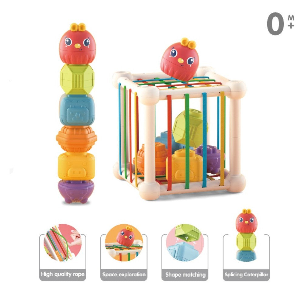 Kids Shapes Puzzle Toys Cute Pattern Matching Safe Materials Baby Intellectual Development Toy Kids Rainbow Training Toy