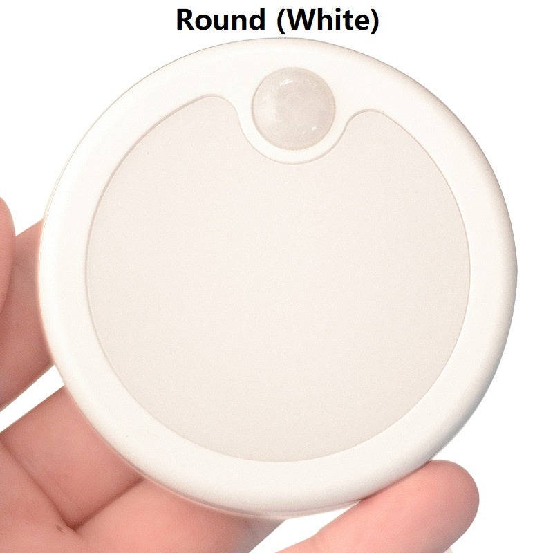 LED Motion Sensor Warm White Light Corridor Stairs Wardrobe Drawer Cabinet Auto On Off Wireless Lamp