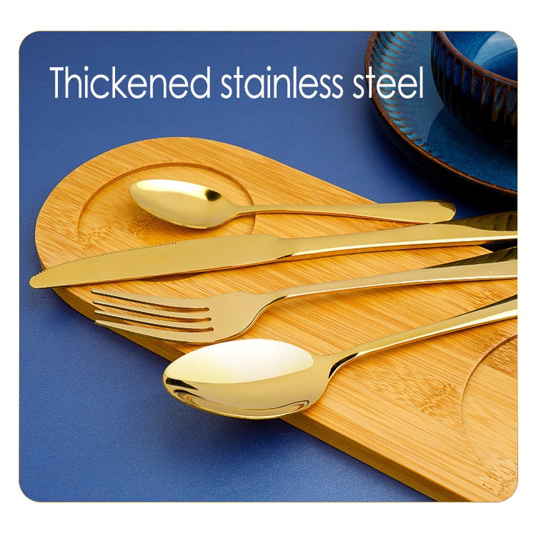 24 Pcs Stainless Steel Cutlery Set Table Knife Fork Spoon Kitchen Tableware Silverware Sets Made Of High Quality Grade