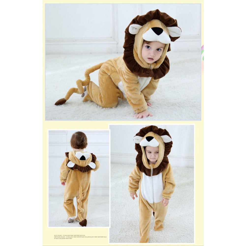 Baby Romper Animals Flannel Cosplay Newborn Baby Onesie Cartoon Anime Cute Sleep Costume Unisex Infant Clothes 0-3 Years