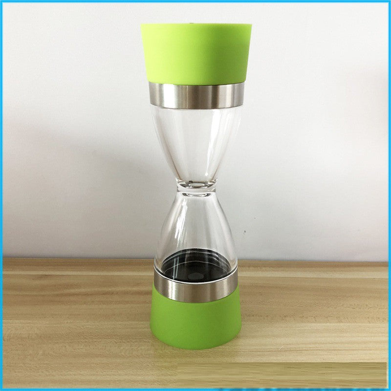 2-in-1 Salt pepper spice grinder seasoning mill shaker kitchen container hourglass ceramic