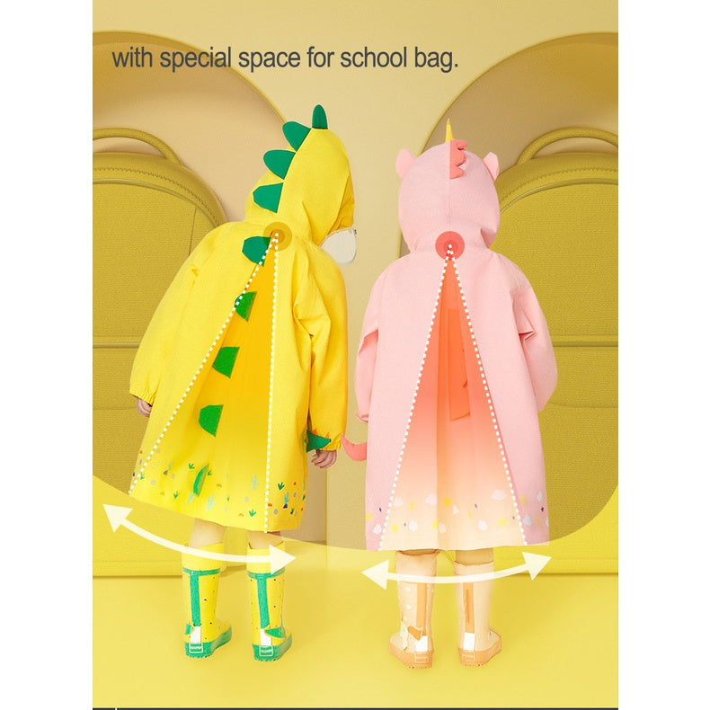 Children Raincoat For Boys Girls Primary School Kindergarten Rainwear Dinosaur Unicorn Raincoat Only