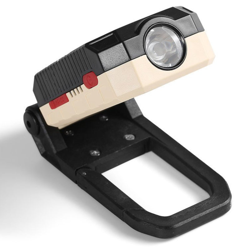 USB Rechargeable Portable LED Flashlight COB Work Light Adjustable Waterproof Camping Lantern Magnet Design ,Built-in Battery