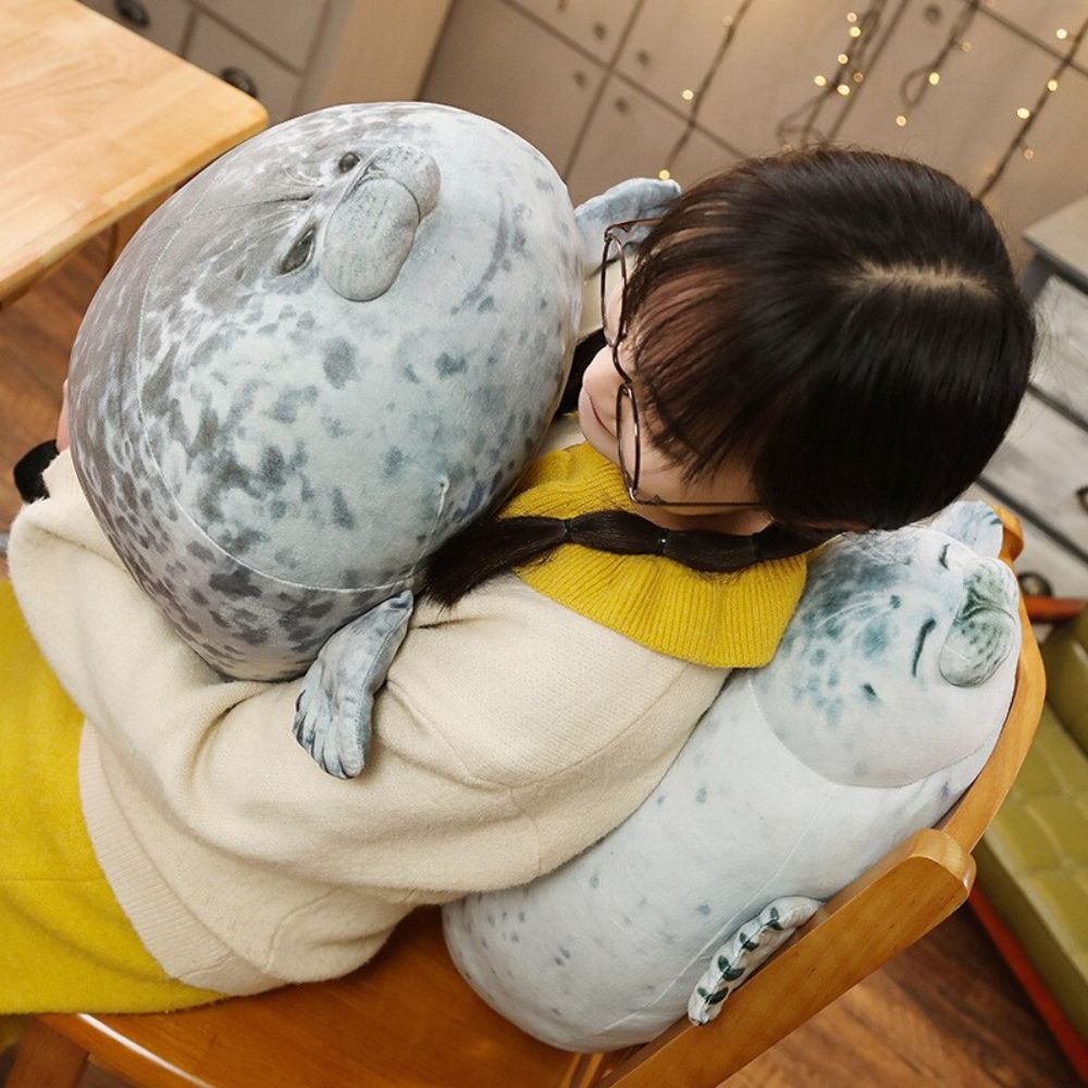 60cm Cute Seal Plush Pillow Stuffed Cotton Plush Animal Toy Cute Ocean Soft Fat Hugging Pillow Pets Animal Plushie Gift