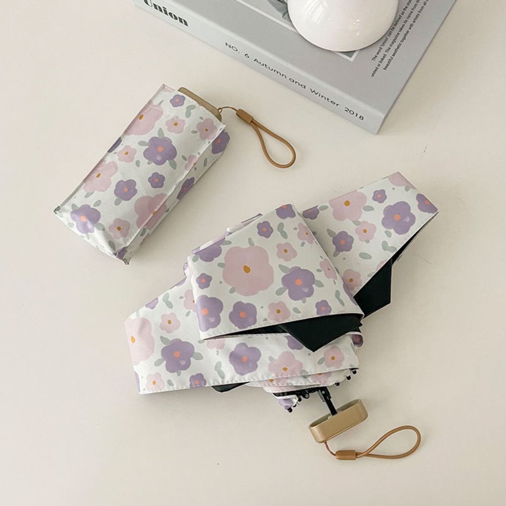 Ultralight Mini Umbrella 14cm Flower Umbrella Sunscreen Convenient Parasol UV Protection Pocket Umbrella Waterproof