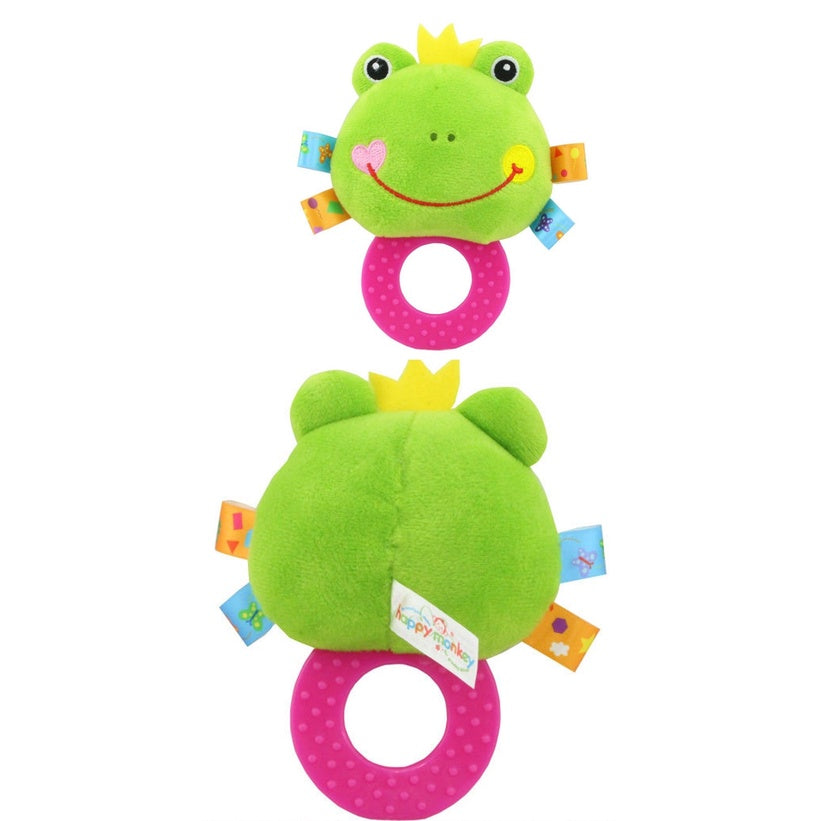 Funny Monkey Baby Soft Toy Rattle Teether Sound Plush Press Grip Squeezing Sounds Rich Colors For Sensory Exploration