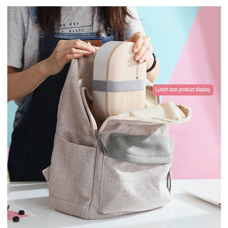 Microwave Safe Double Layer Lunch Box 800ml Oval Simple Lunch Box Ins Nordic Style Wooden Lunch Box Sealed Leak-proof