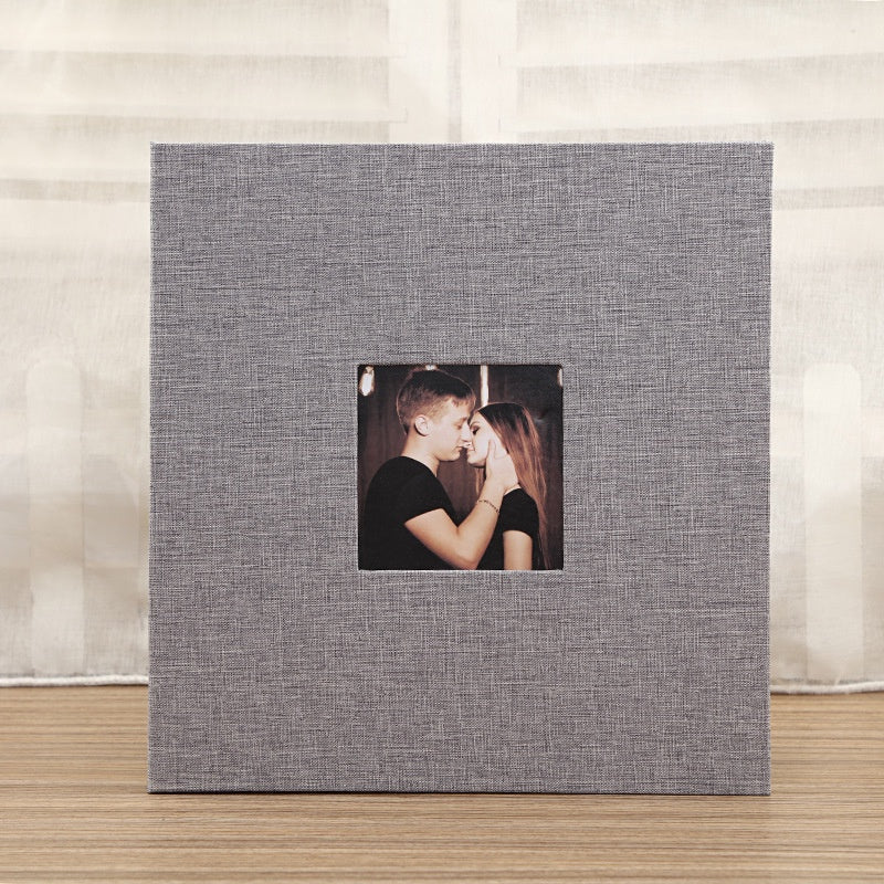 Copy of Copy of Linen Photo Album Self-Adhesive Scrapbook DIY Memory Photo Album Birthday Gift Wedding Anniversary Photo Album-Gray