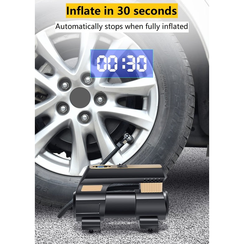 Digital Car Tyre Air Pump Compressor 80 And 100 Cylinder Tire Portable Inflator Fast And Powerful Portability Convenient