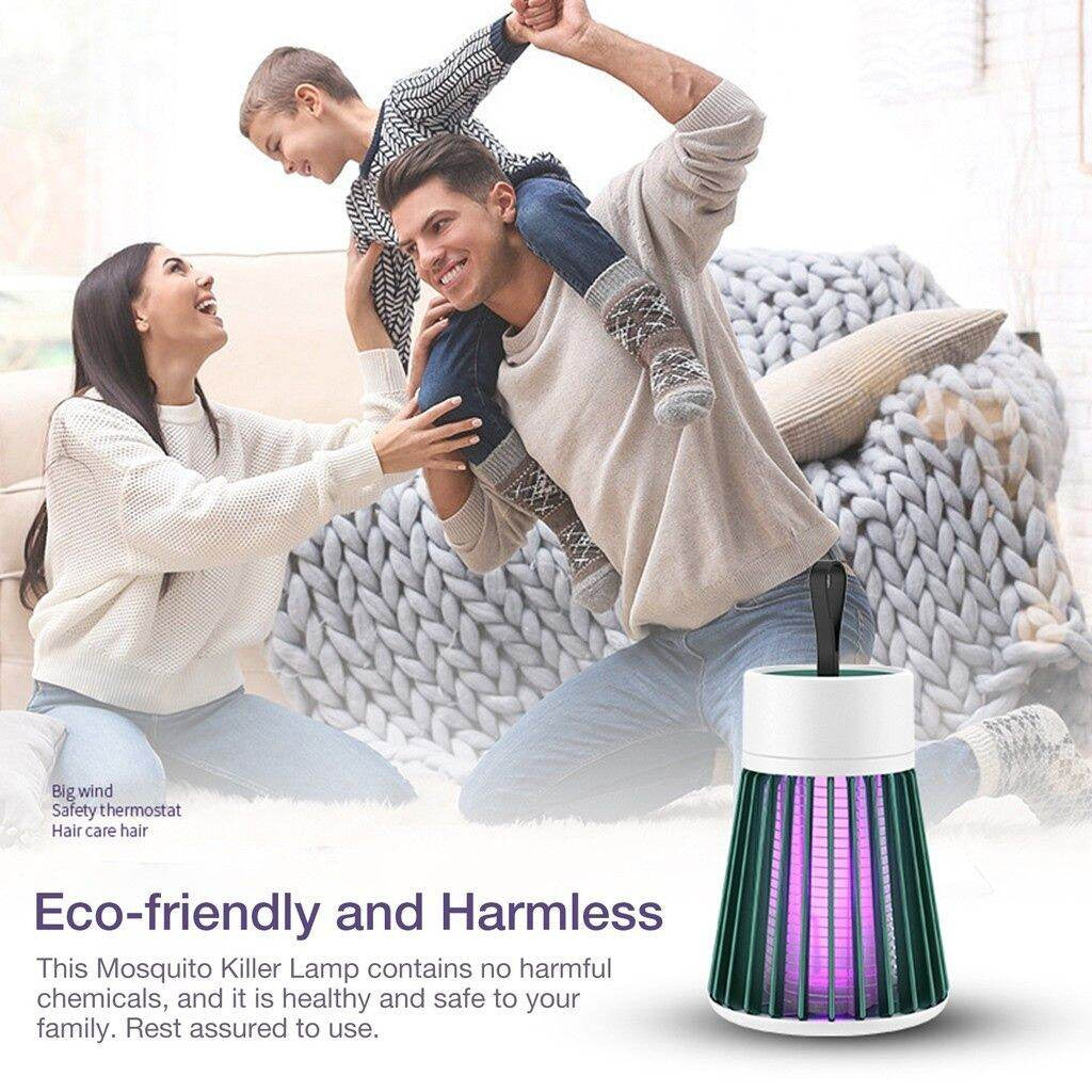 Electric Shock Mosquito Killer Lamp Home Insect Fly Trap Pest Control Repellent USB Charging Night Light