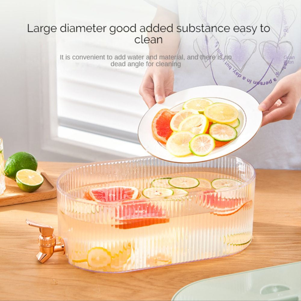 5.3L Refrigerator Water Bottle With Faucet Household Cool Large Capacity Cold Kettle Beverage Dispenser Container Jug