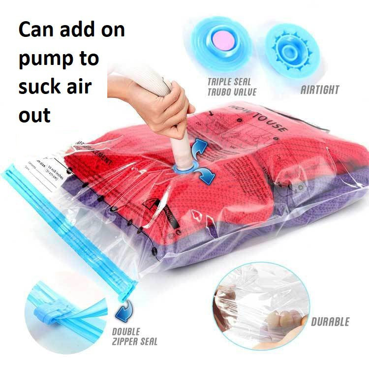 Clothes Vacuum Storage Travel Plastic Bag Seal Air Compression Bags