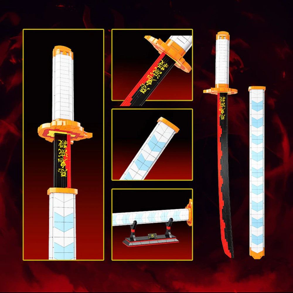 Demon Slayer Building Blocks 567 Roronoa Zoro:YAMATO Rengoku Kyoujurou Decorations Cosplay Creative Toys Boys Gifts