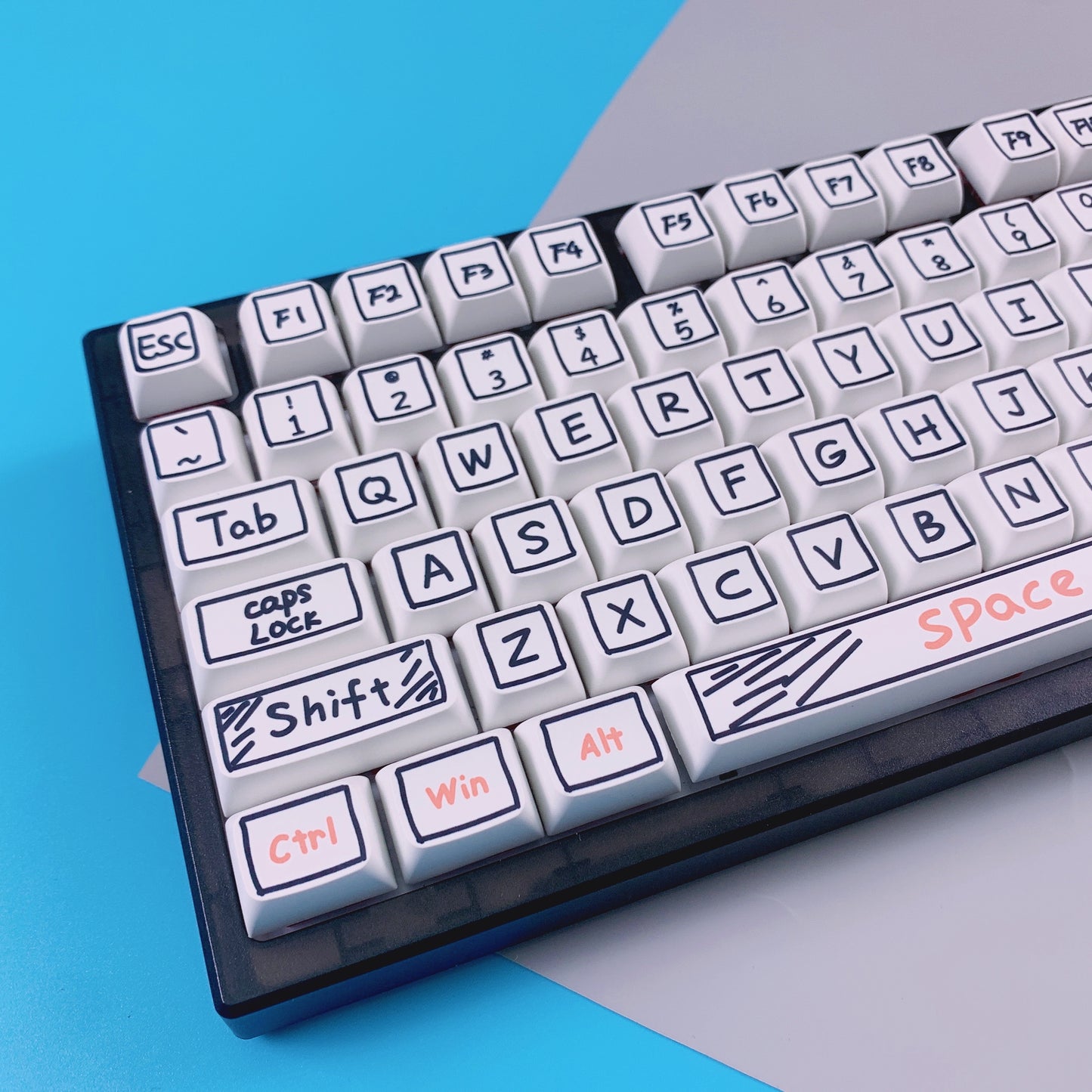 127 Keys Watercolor Pen Keycaps XDA Profile Graffiti Cartoon Anime PBT DYE SUB Mechanical Keyboard Keycap Set