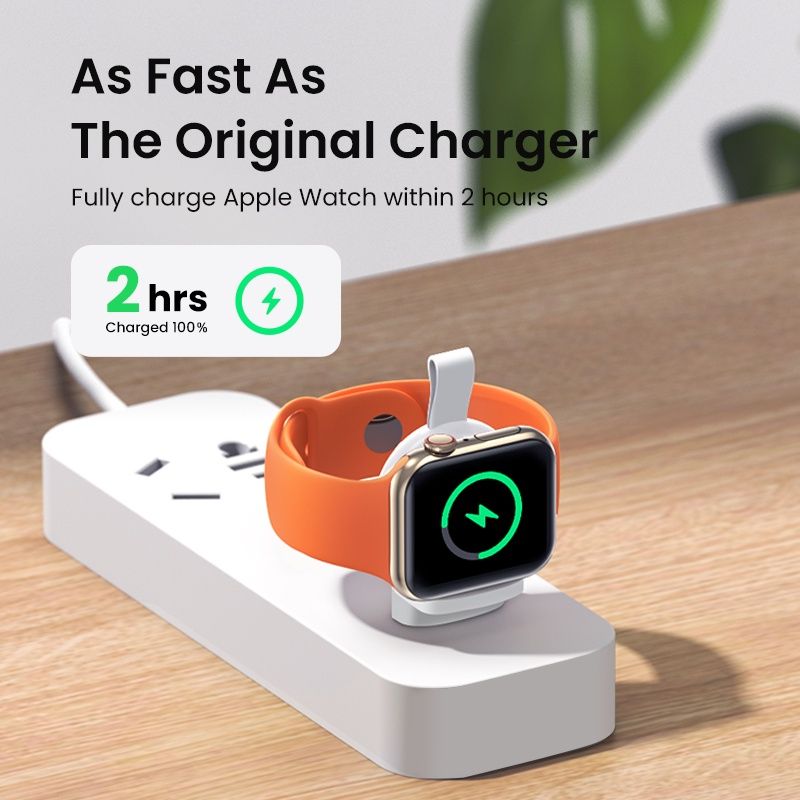 UGREEN Portable Magnetic Charger for Watch, Wireless Portable Watch Charger Travel Cordless MFi Certified Cableless
