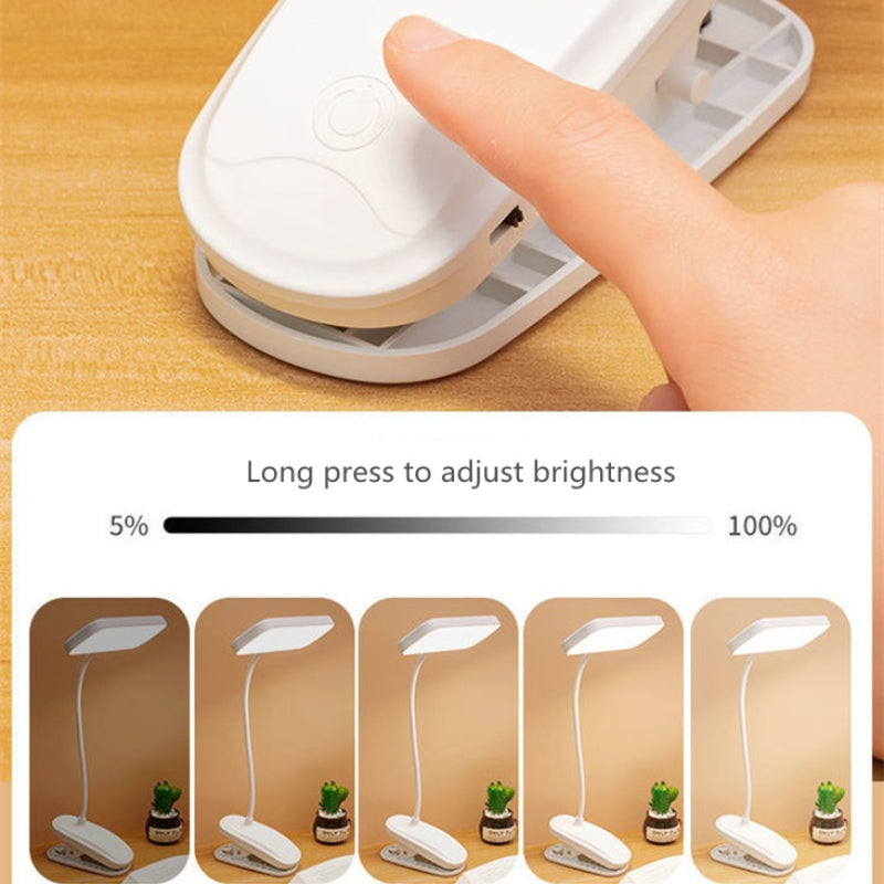 Clip-on LED Eye Protection Desk Lamp USB Rechargeable Touch Desk Lamp Suitable For Students To Read Office Bedroom Desk Lamp