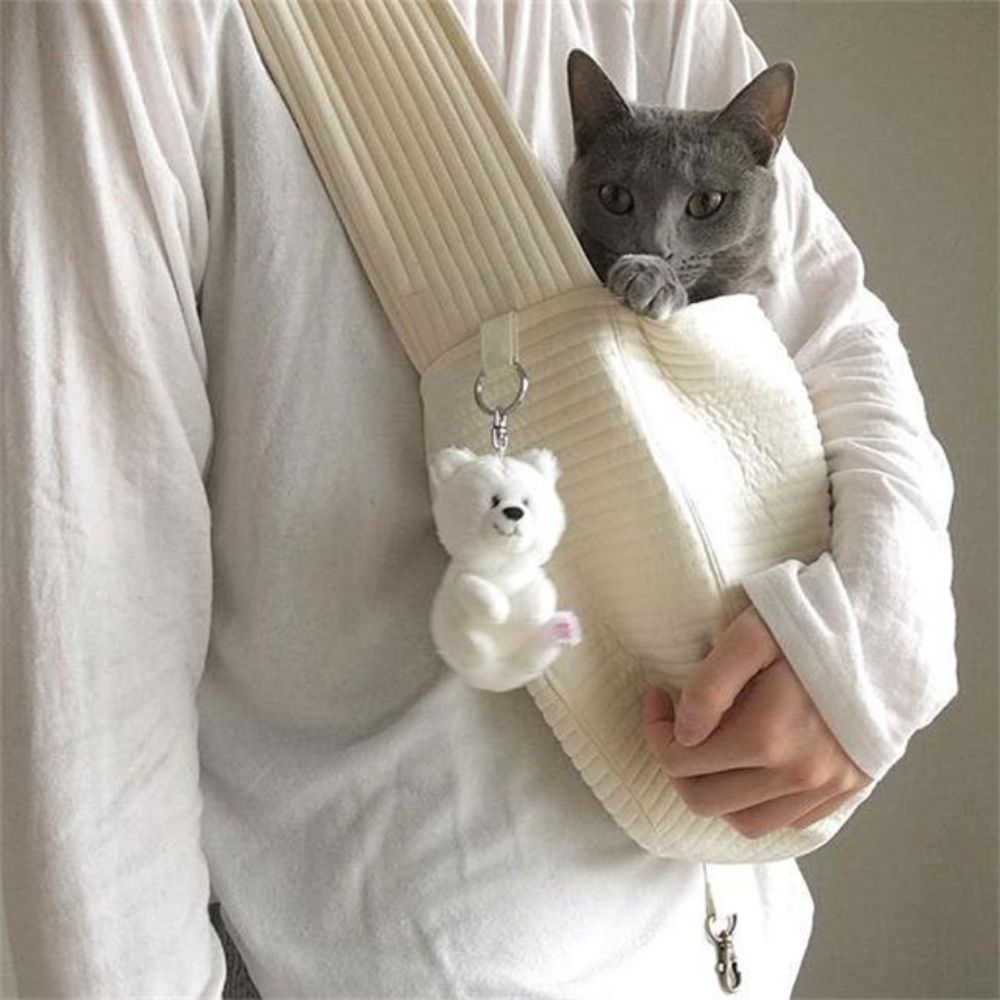 Large Capacity Canvas Bag Cat Bag Pet Home Travel Puppy Dog Carrier Large Sling Bags Hiking Outdoor Casual Shoulder Bags