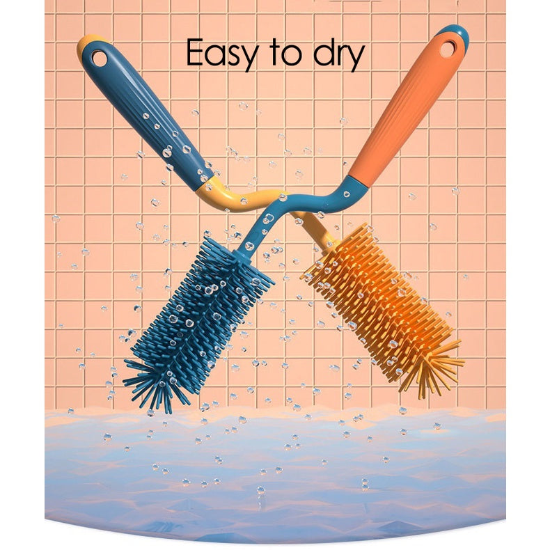 3 In 1 Soft Silicone Bottle Brush 360 Degree Rotary Nipple Brush Baby Bottle Teat Straw Cleaner Multipurpose Set Babies