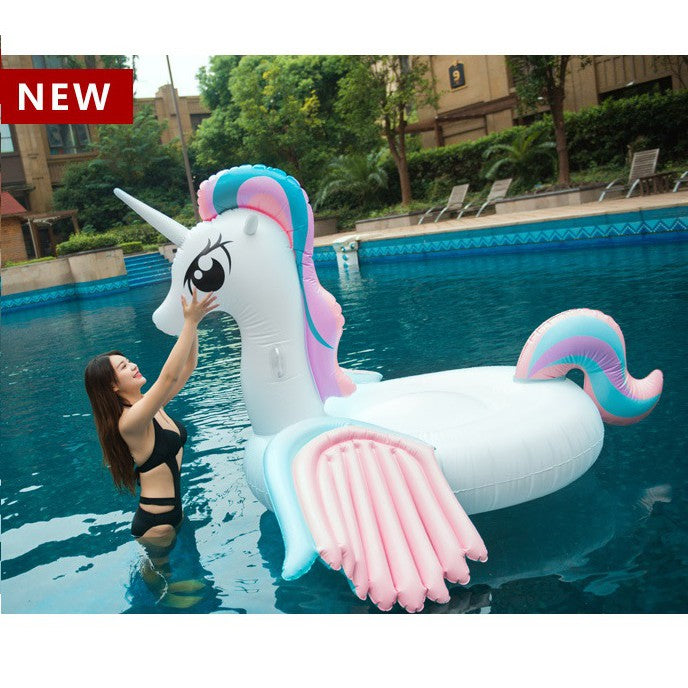 Large floatie beach unicorn inflatable float swimming pool party raft unique