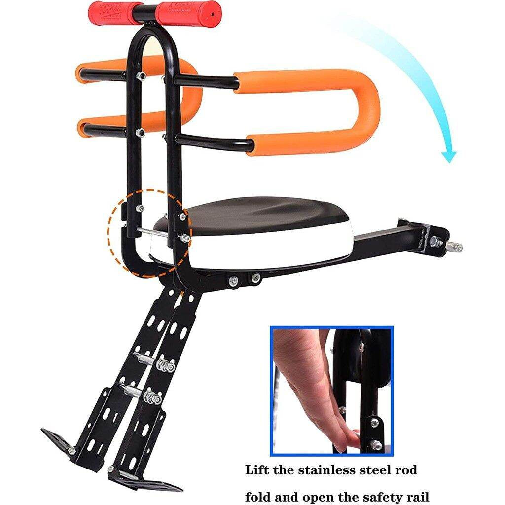 Copy of Bicycle Child Seat Front Portable Quick Release Mountain Bike Baby Kids Chair Cushion Safety Grab
