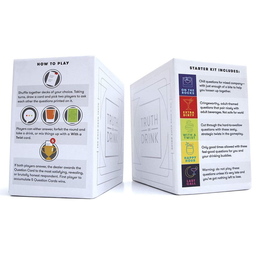 Truth or Drink - Fun Drinking Card Game Party Game Adult Birthday Drinks Strategy Party Camping Board Game