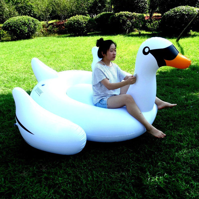 Giant floatie white swan inflatable float swimming pool party floats
