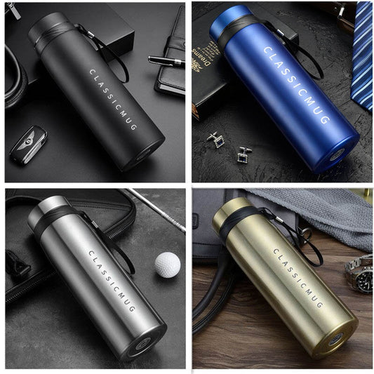 1500ml/1100ml/650ml Portable Double Stainless Steel Sport Travel Mug Large Capacity Vacuum Flask Coffee Tea Thermos