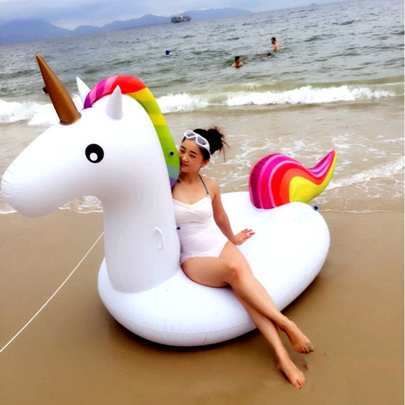 Large floatie beach unicorn inflatable float swimming pool party floats