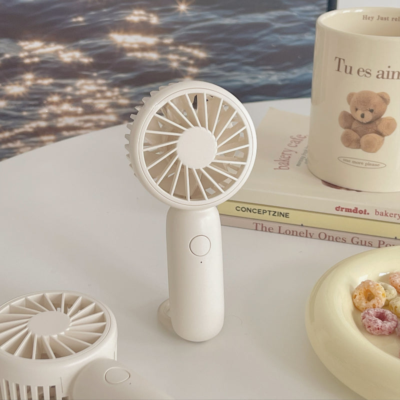 Hanging Bag Handheld Small Fan mini Portable Handy Tool Cute USB Charging Outdoor Korean ins Milky White Simple Electric