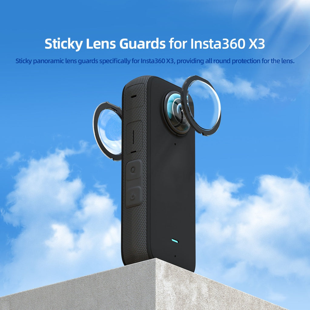 Sticky Lens Guards For Insta360 X3 Protector For Insta 360 One X3 Panoramic Action Camera Protect Accessories