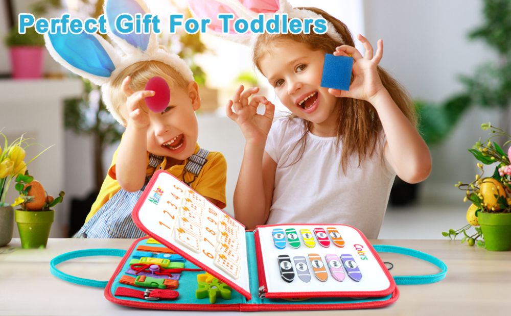 Toddler Busy Board Montessori Sensory Toys for Learning Fine Motor Skills Preschool Activities Educational Autism Aids