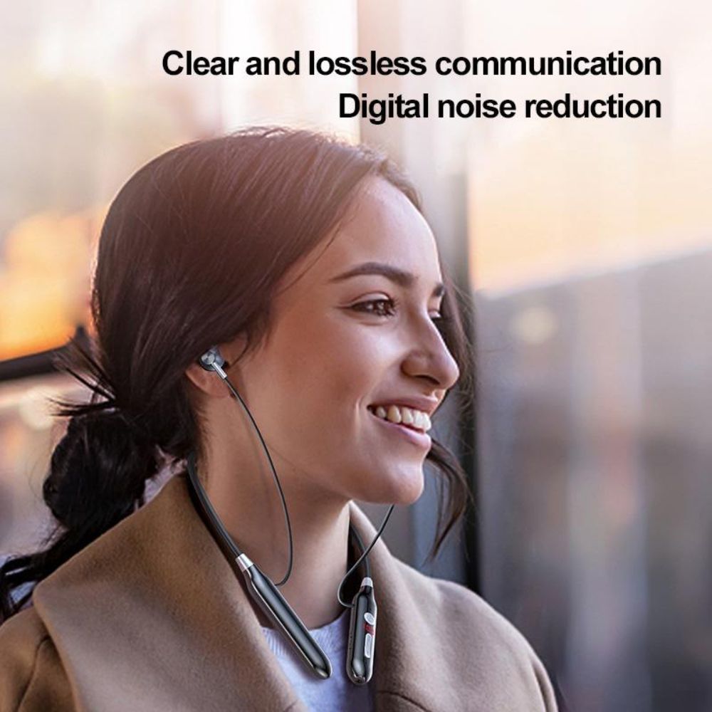 Bluetooth Earphone 100 Hours Endurance Bluetooth Headphones Stereo Bass Wireless Earphones Neckband Power LED Display