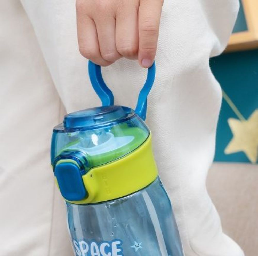 480ml High Quality Kids Water Bottle With Straw Leak-Proof BPA Free Cartoon Durable Plastic Drinking Bottle For Children
