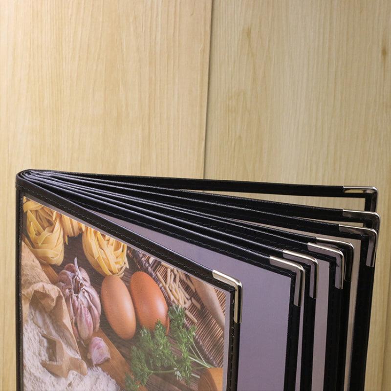 Transparent Restaurant Menu Covers for A4 Size Book Style Cafes Bar 10 Pages 20 View Restaurants, Hotels, Bars, and Pubs